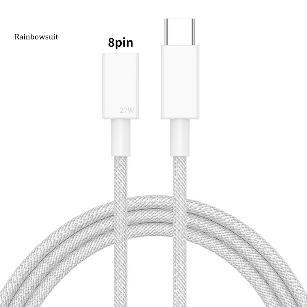 Dây Cáp Sạc Nhanh An Toàn Chống Mài Mòn Loại C 27W 8Pin Cho iPhone