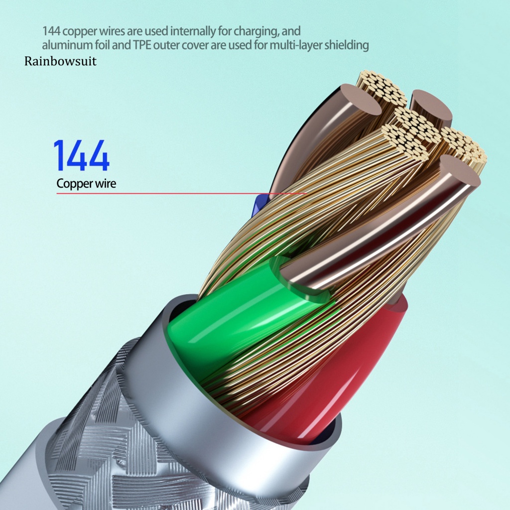 Dây Cáp Sạc Chống Nhiễu 100W Đầu Ra Tiện Dụng Cho Xiaomi Huawei OPPO Android