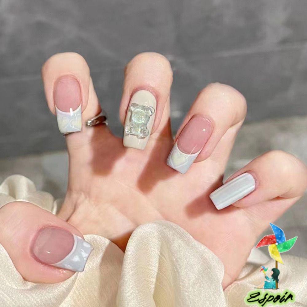 ESPO Bộ 24 Móng Tay Giả Che Phủ Toàn Diện Tháo Rời Được DIY