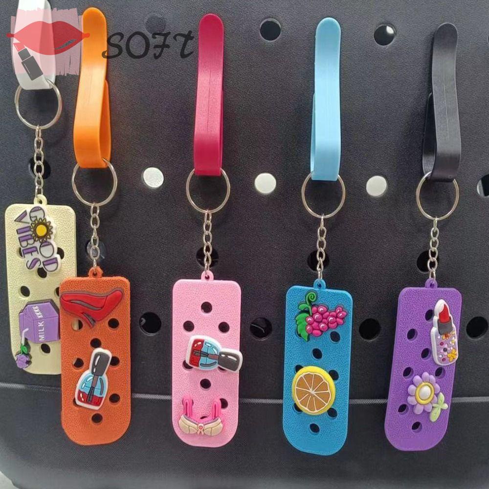 SOFTNESS Set 5 Móc Treo Túi Xách Kích Thước 3.52 5.1X3.9 inches Bằng Nhựa Nhiều Màu Sắc