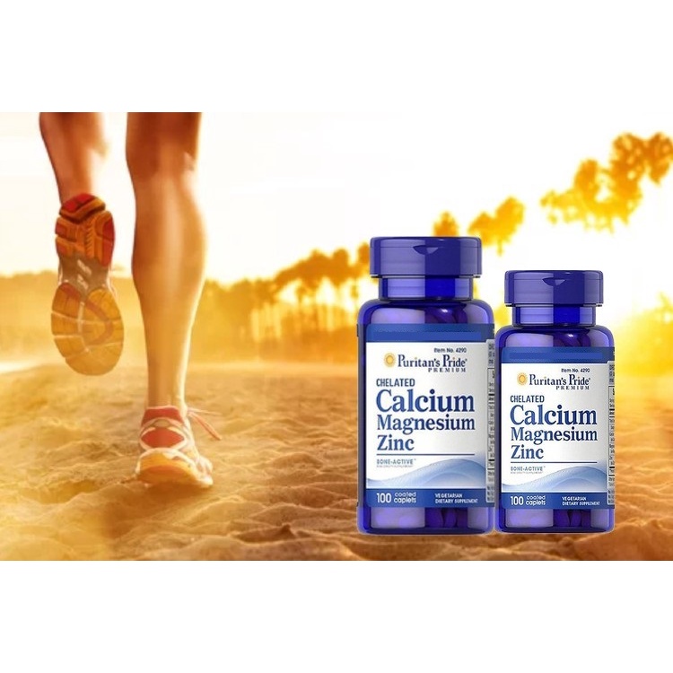 Bổ sung Canxi, Magie và Vitamin D3 Healthy Care puritan's pride hỗ trợ xươngkhớp hộp 100 viên BeautiMax
