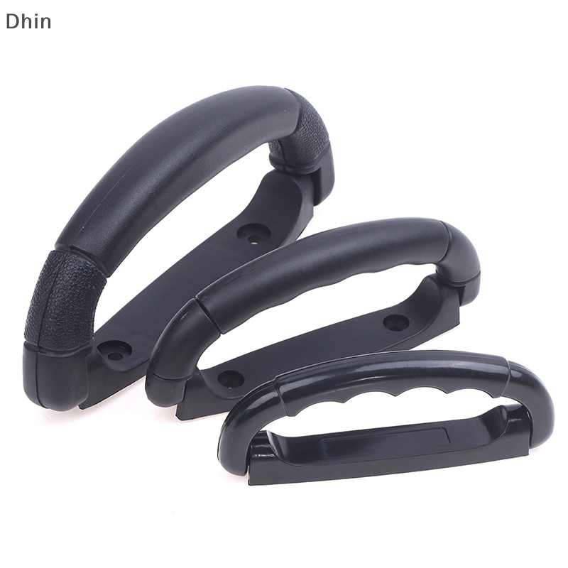 [Dhin] Núm Tay Cầm Túi Khí Vali Bằng Nhựa Màu Đen Sáng Tạo Chống Trượt Có Thể Gập Lại Thay Thế COD