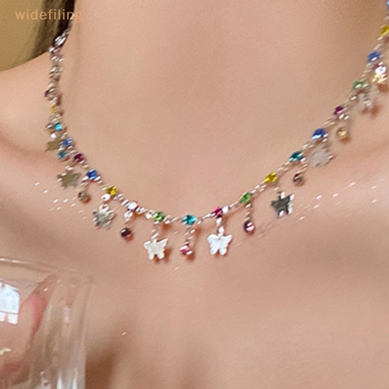 Vòng cổ Mặt Hình Trái Tim / Bướm / Trái Tim / Giọt Nước Đính Đá Zircon Nhiều Màu Sắc Cho Nữ