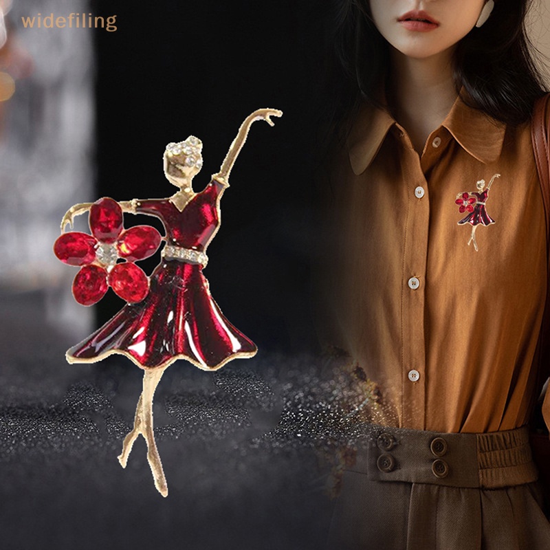 Trâm Cài Áo Hình Vũ Công Ba Lê Bằng Pha Lê Tráng Men Thời Trang Dành Cho Nữ