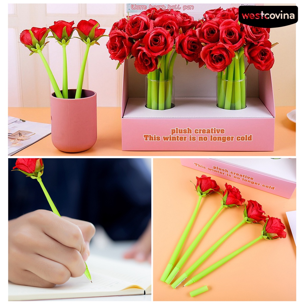 [WSTN]✎2 Bút Mực Đen Ngòi 0.5mm Hình Bông Hoa