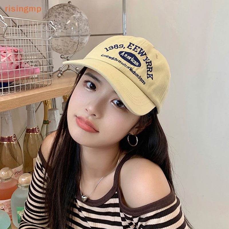 Mũ Lưỡi Trai Màu Trơn Thêu Chữ Phong Cách Hiphop Đường Phố Cho Nam Và Nữ