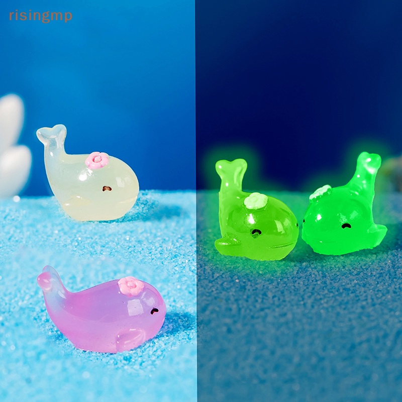 Set 1 / 5 Mô Hình Cá Heo Dạ Quang Mini Bằng Nhựa Resin Trang Trí Tiểu Cảnh / Xe Hơi