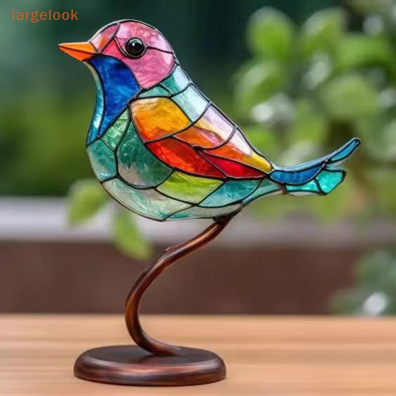 [Biglook] Chú Chim Bằng Acrylic Để Bàn Trang Trí Hai Mặt Nhiều Màu Sắc