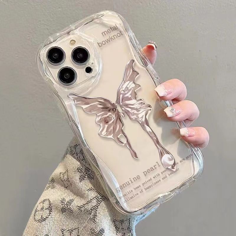 Ôp Điện Thoại Dẻo Trong Suốt Hình Bươm Bướm Cho iphone 15 14 pro 11 12 13 mini xs max x xr 7 8 6 6s plus se2020 Ốp