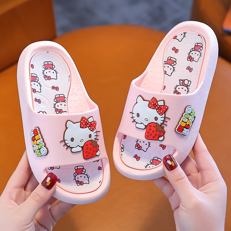 Dép Đi Trong Nhà Mềm Mại Chống Trượt Hình Sanrio Kuromi Melody / Hello Kitty / Cinnamoroll Đáng Yêu Cho Người Lớn Và Trẻ Em