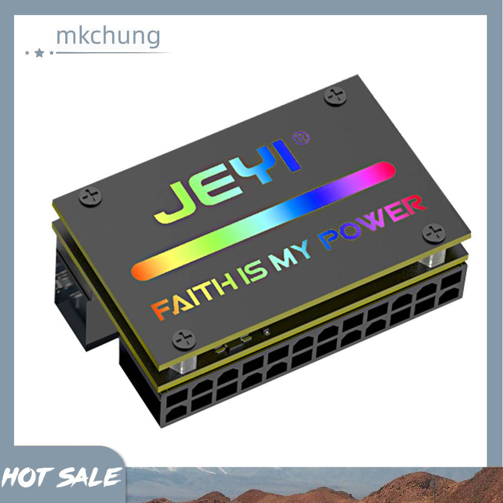 Adapter ATX 24Pin RGB Xoay 90 Độ 18 Chế Độ Đèn Có Thể Điều Chỉnh Cho Máy Tính Để Bàn