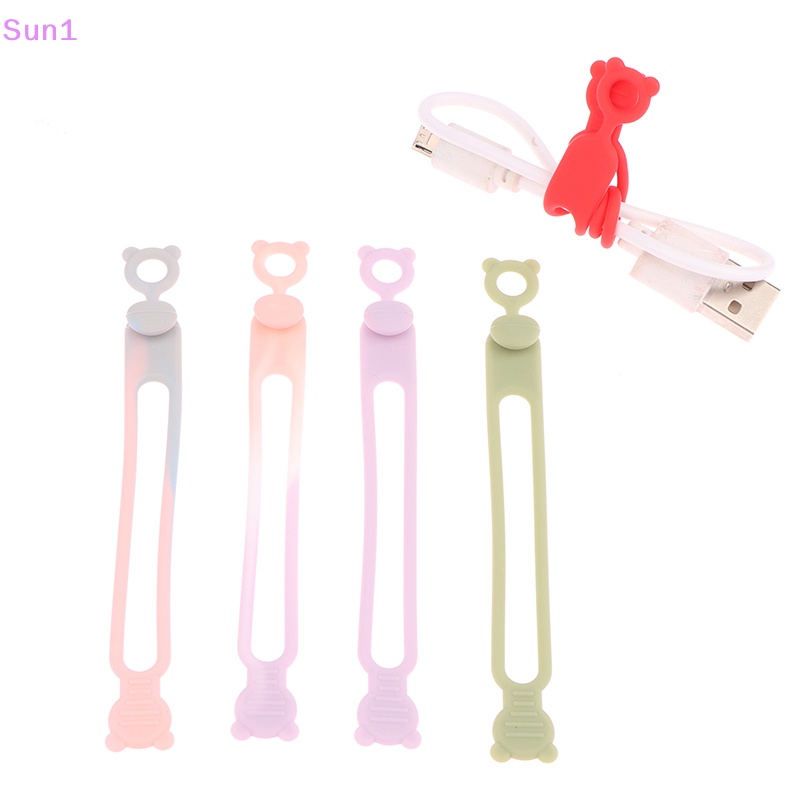 Set 10 / 10 Dây Silicone Buộc Cáp Đa Năng Tiện Dụng