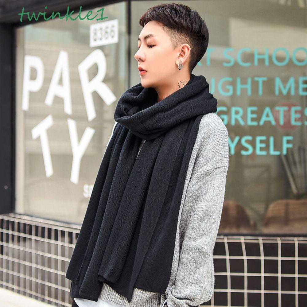 TWINKLE Khăn Choàng Mềm Mại Màu Trơn Thời Trang Mùa Đông Cho Nữ