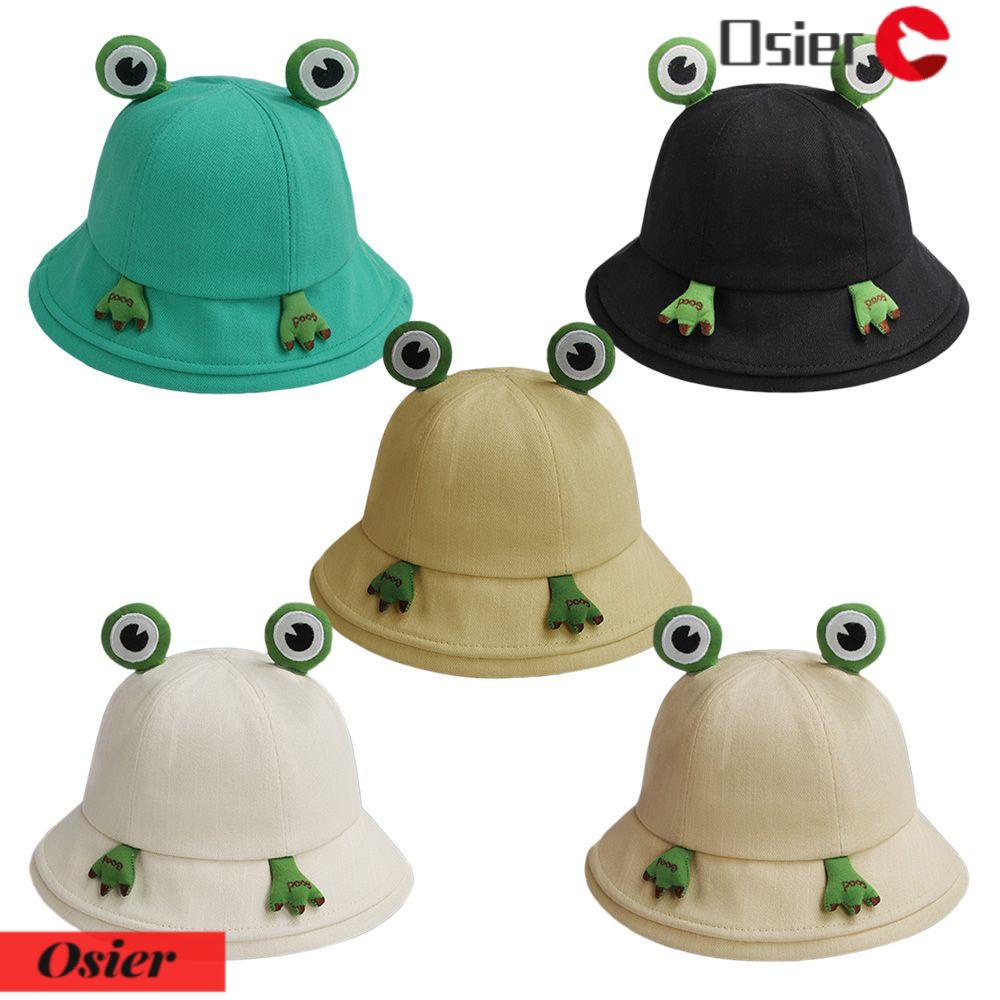 OSIER1 Mũ Lưỡi Trai Màu Trơn Họa Tiết Hoạt Hình Dễ Thương Thời Trang Hè Thu 2022 Cho Bé