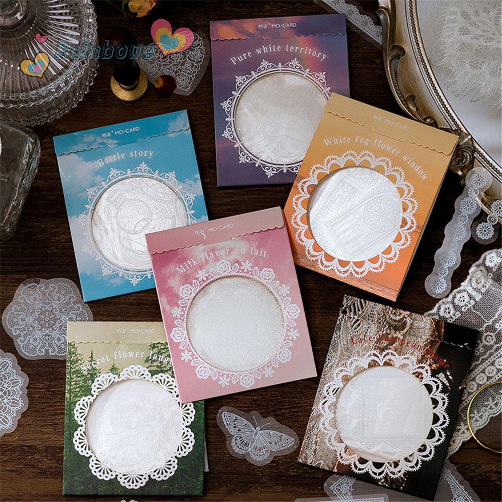 RAINBOW Bộ 30 Miếng Dán Hình Hoa Trang Trí Sổ Tay