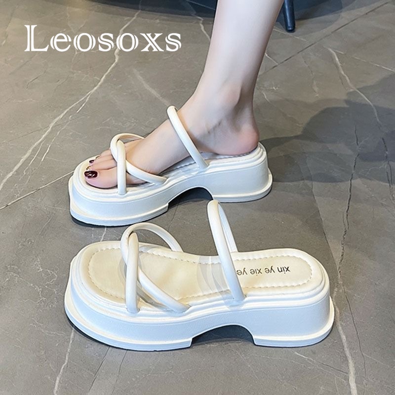 Leosoxs dép sandal nữ dép nữ dép bánh mì nữ dép bánh mì Chống Trượt 070621