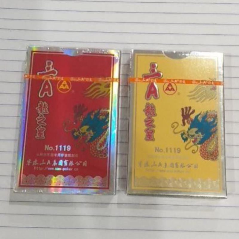 Bộ bài Tây tú lơ khơ rồng vàng + đỏ AAA hàng chuẩn