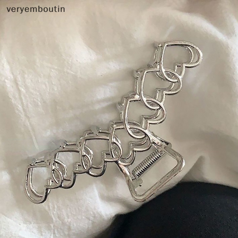 Kẹp Tóc Hình Ngôi Sao / Trái Tim / Ngôi Sao Màu Bạc Y2k Thời Trang Ngọt Ngào Cho Nữ Y2k