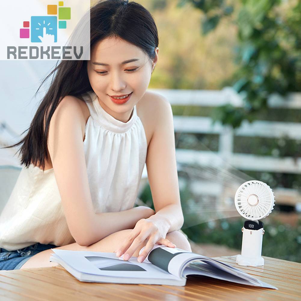 Quạt Làm Mát Mùa Hè Cầm Tay Có Thể Gập Lại Sạc Cổng USB Cho Hoạt