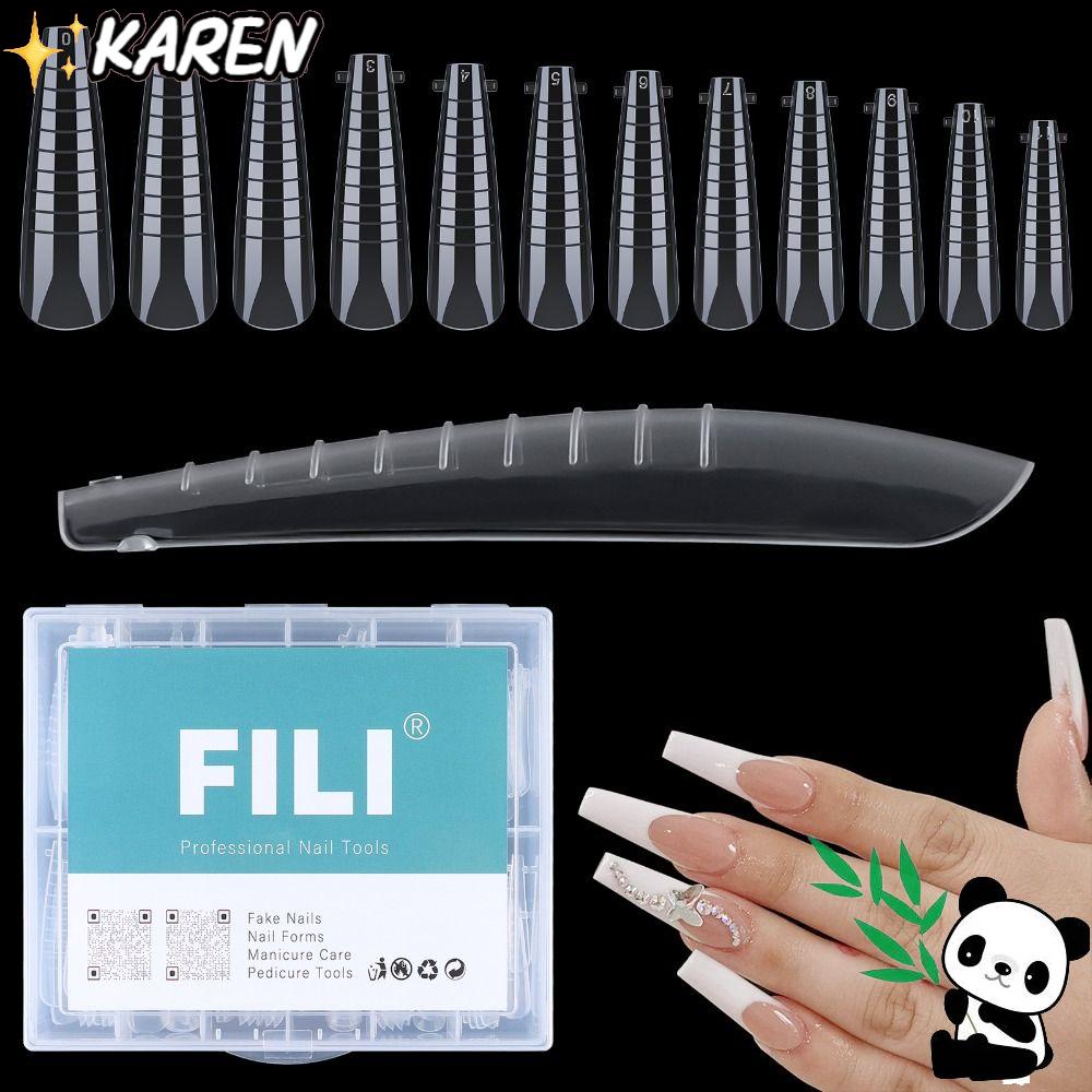 KAREN Khuôn Nối Dài Móng Tay Hai Đầu Bằng Poly Phong Cách Pháp