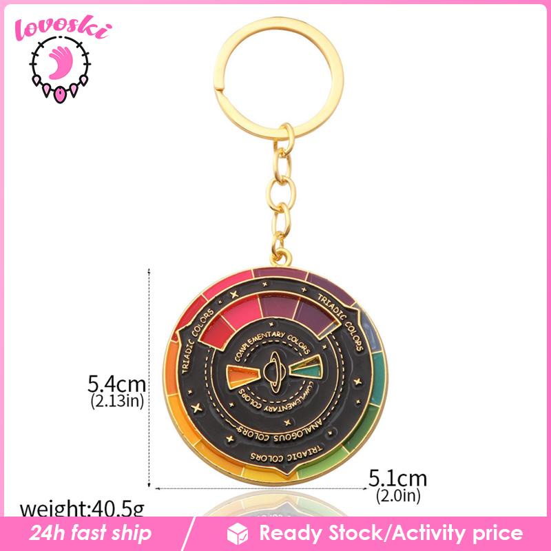 Móc Khóa Hình Bánh Xe Tráng Men 5cm Nhiều Màu Sắc Thời Trang