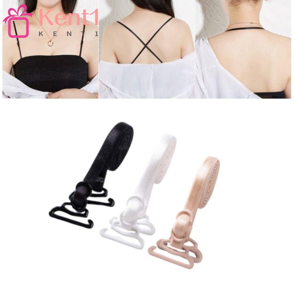 KENT1 Bộ 3 Cặp Dây Áo Ngực Nylon Mỏng 5mm Không Trượt Thoải Mái Cho Nữ