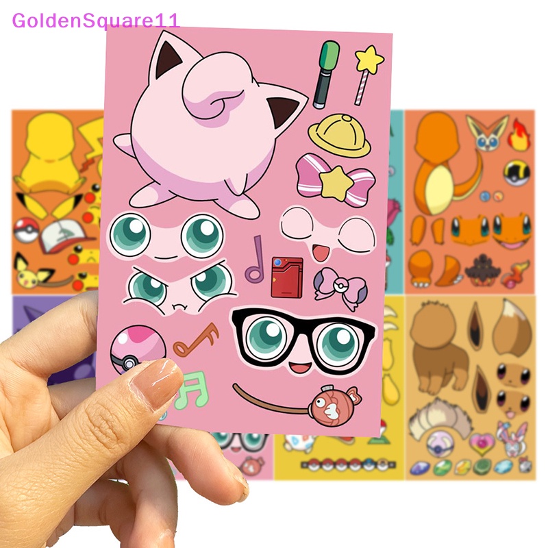Bộ 8 Miếng Dán Xếp Hình Pokemon Vui Nhộn Cho Bé