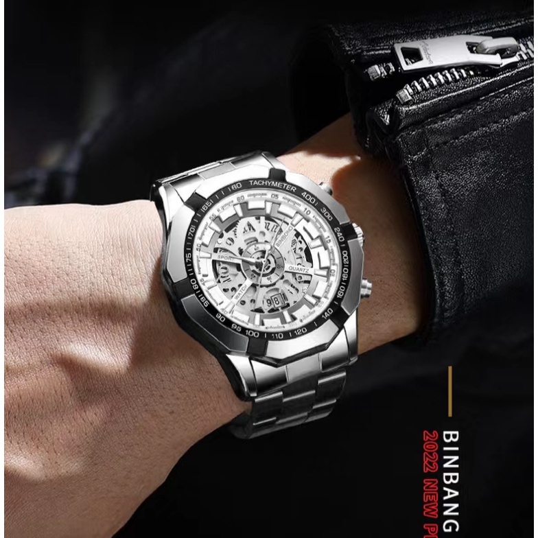 Đồng Hồ Nam Đeo Tay Chống Nước Sang Trọng Dành Cho Nam Thép không gỉ không thấm nước màu xanh sang trọng Quartz
