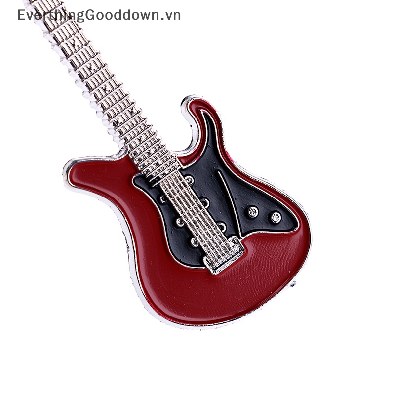 Everthinggooddown Móc Khóa Hình Đàn guitar Điện mini Bằng Kim Loại Sáng Tạo