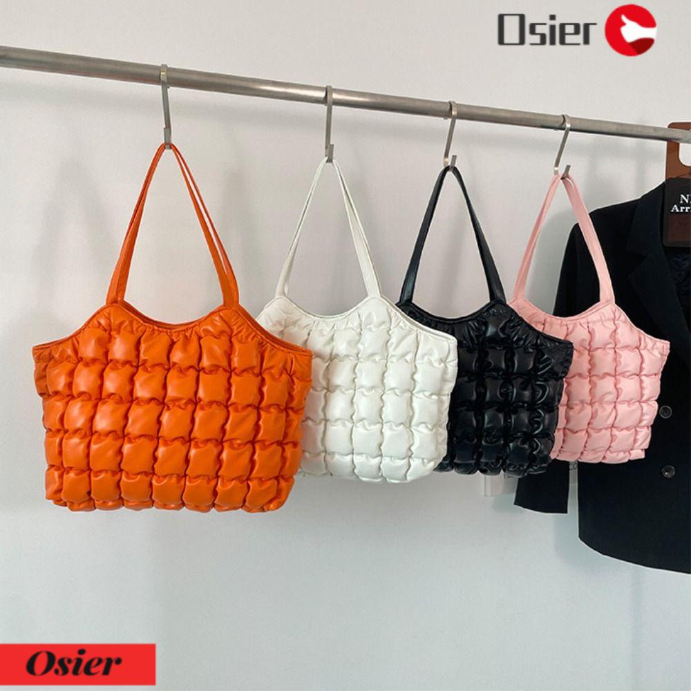 OSIER1 Túi Tote Đeo Vai Vải Cotton Cỡ Lớn Thời Trang Mùa Đông Cho Nữ
