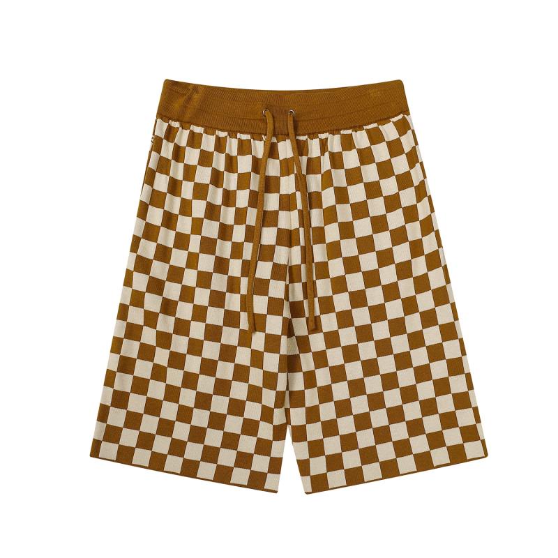Hàng Mới Về Mới Quần Short Dệt Kim Kẻ Caro Cổ Điển Thời Trang L555V 5 / 4 ShortsTI7RW Cho Nam Và Nữ