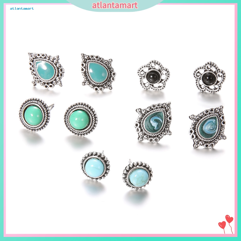 Túi Đựng Đồ Dùng Cao Cấp Tiện Dụng| Set 5 Cặp Bông Tai Thời Trang Bohemia Cho Nữ