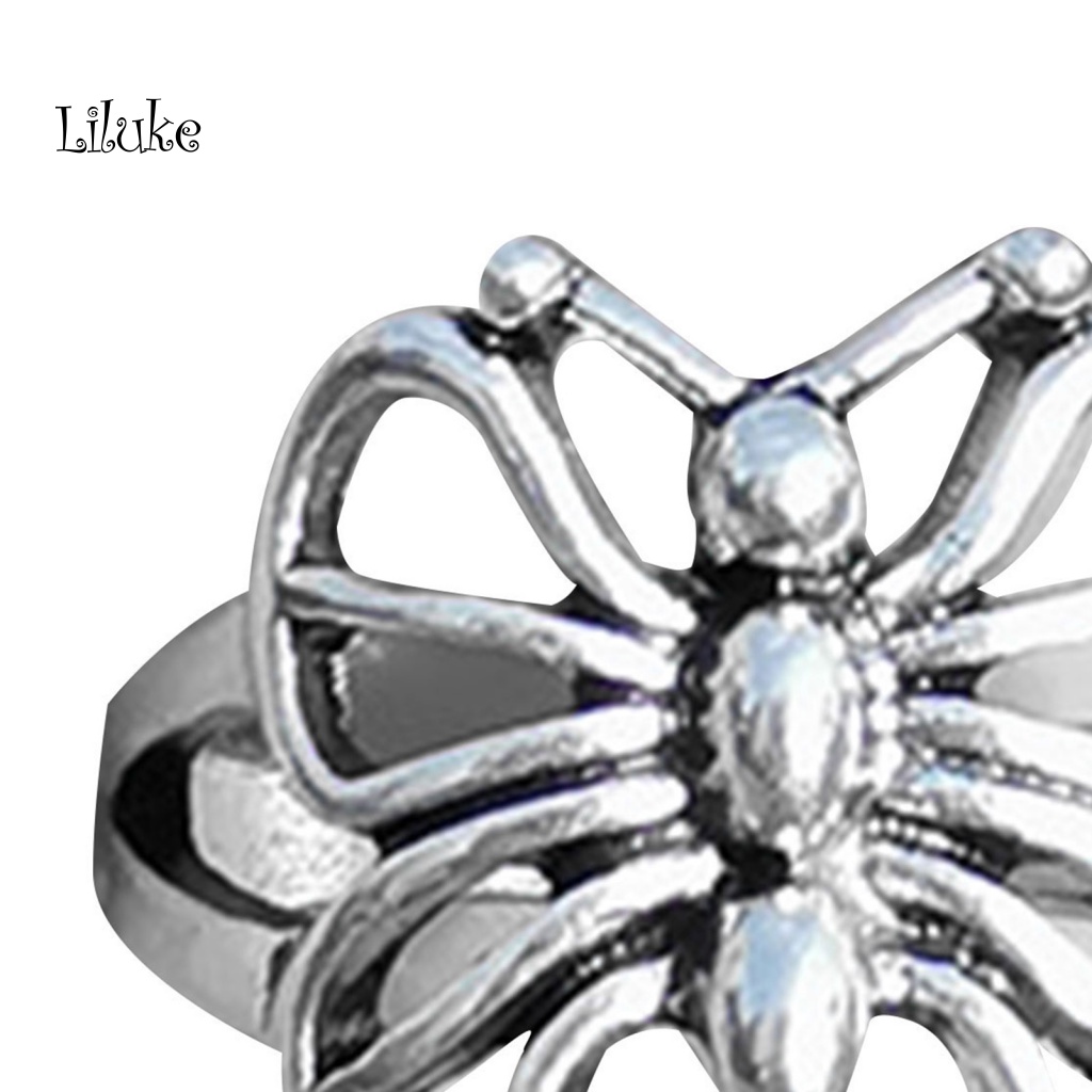 Nhẫn Bạc Họa Tiết Bộ Xương Phong Cách Châu Âu Cổ Điển Thời Trang Cho Nữ