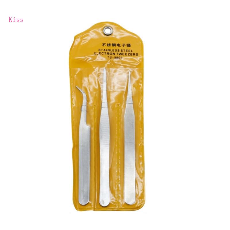 Set 3 Nhíp Inox Chống Tĩnh Điện Chuyên Dụng Hàn Điện