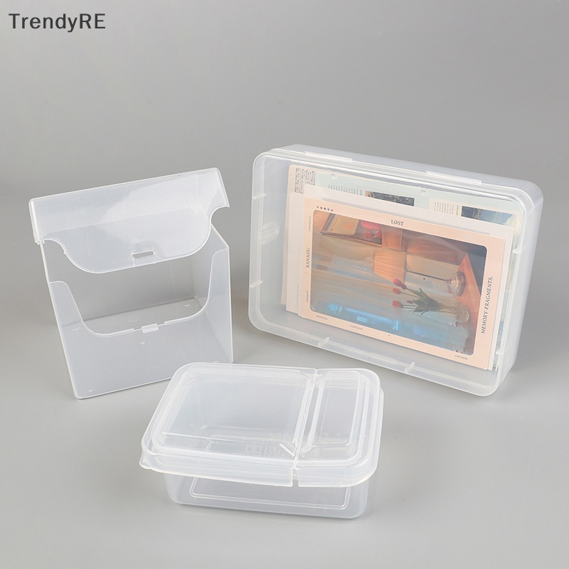 Hộp Đựng Bưu Thiếp Dán Bàn Trong Suốt Sức Chứa Lớn Họa Tiết Ngôi Sao Nắp Lật Hợp Thời Trang RE