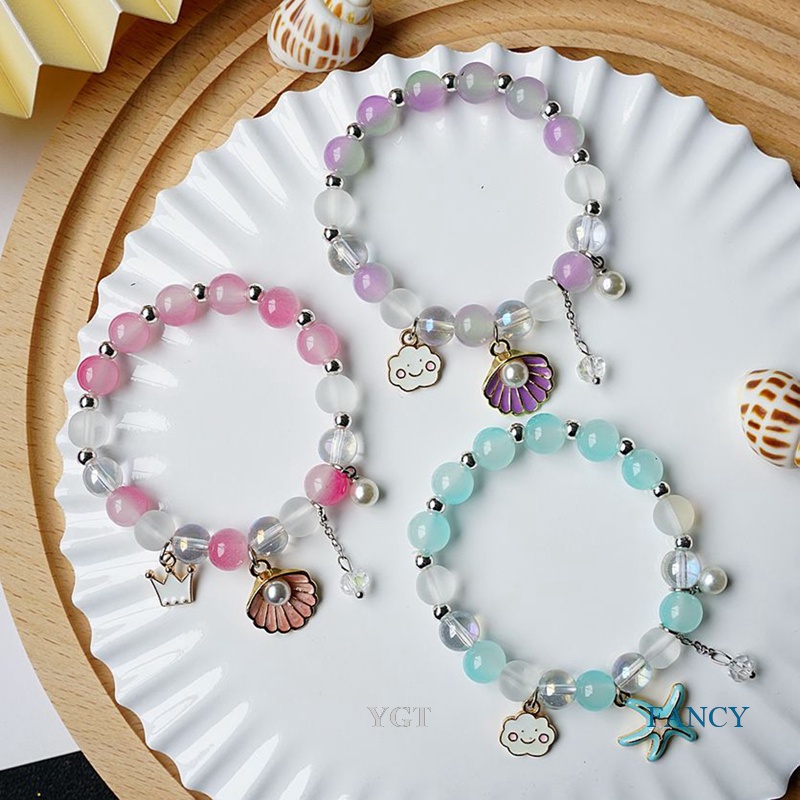 Ygt Bộ Vòng Tay Hạt Vỏ Sò Thời Trang Đi Biển Mùa Hè Cho Nữ