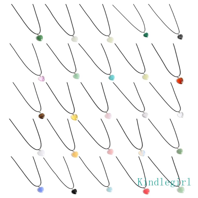 Dây Chuyền Mặt Đá Hình Trái Tim Phát Sáng Phong Cách Hip Hop Cho Nam Và Nữ