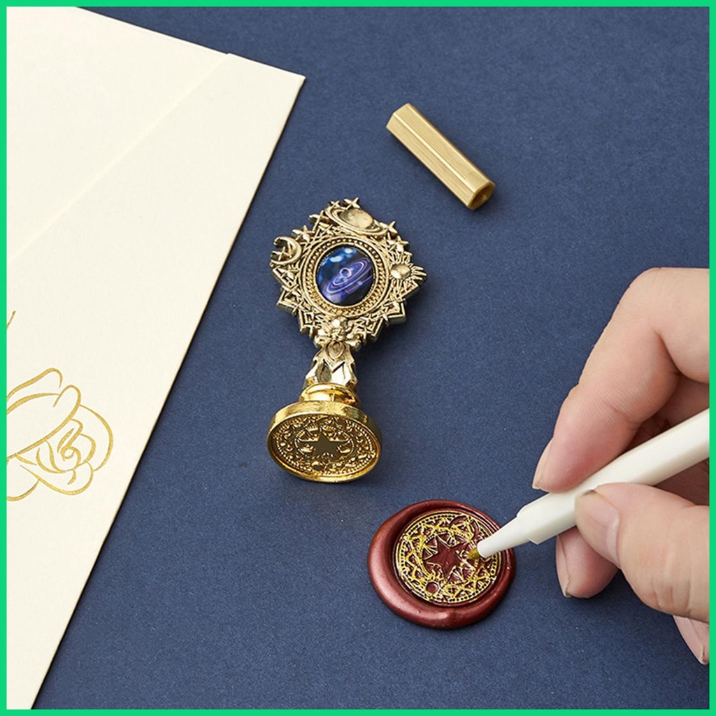 Bộ Dụng Cụ Đóng Dấu Sáp Niêm Phong Tem Thư Dùng Làm Thẻ Thủ Công