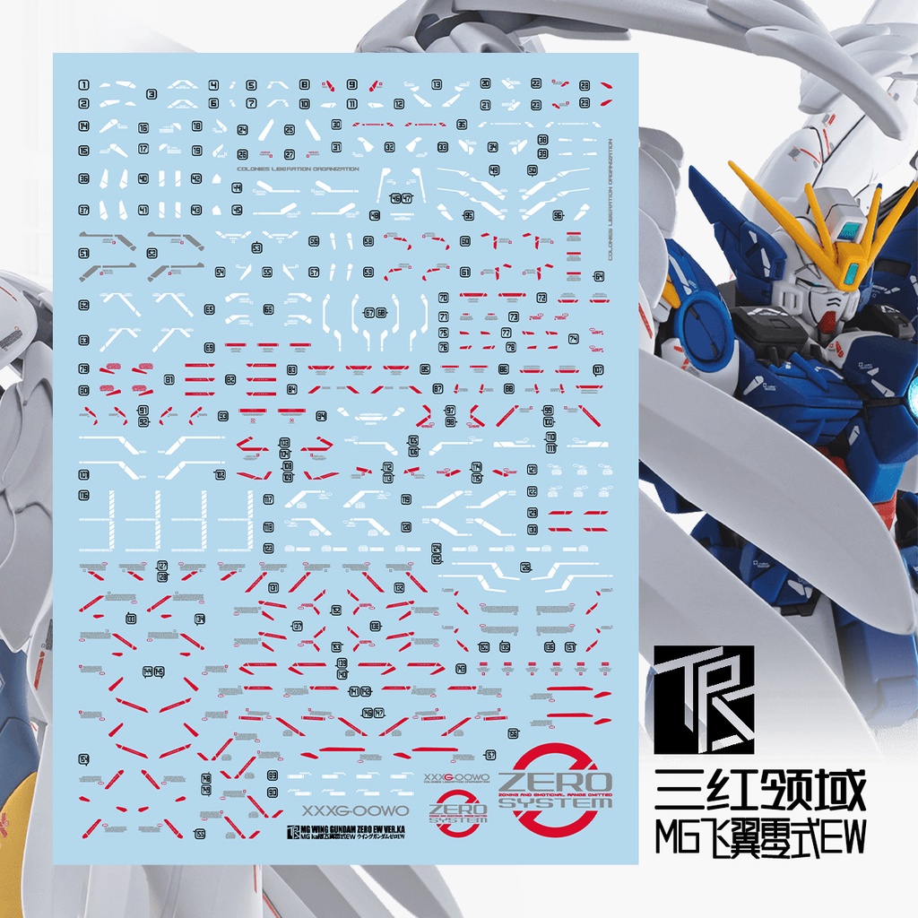 Decal Dán Trang Trí Xe Hơi TRS MG WING ZERO EW Ver.KA