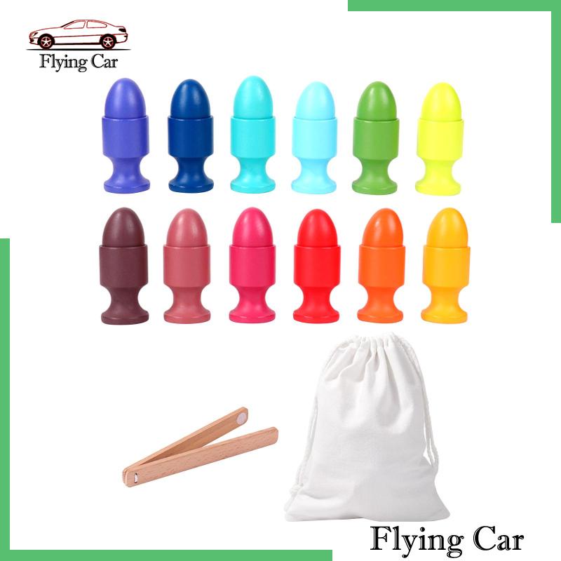 Bộ Đồ Chơi Đếm Trứng Và Cốc Hình Động Cơ Bằng Gỗ Nhiều Màu Sắc Phù Hợp Làm Quà Sinh Nhật Cho Bé Trai