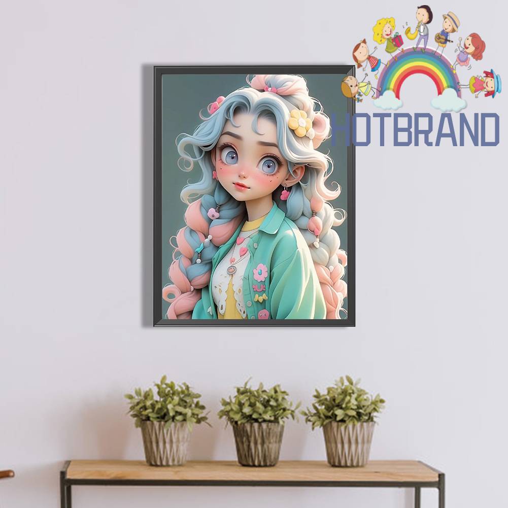 Tranh Đính Đá Kim Cương Toàn Bộ 5D DIY Hình Vẽ Cô Gái Trang Trí Nhà Cửa