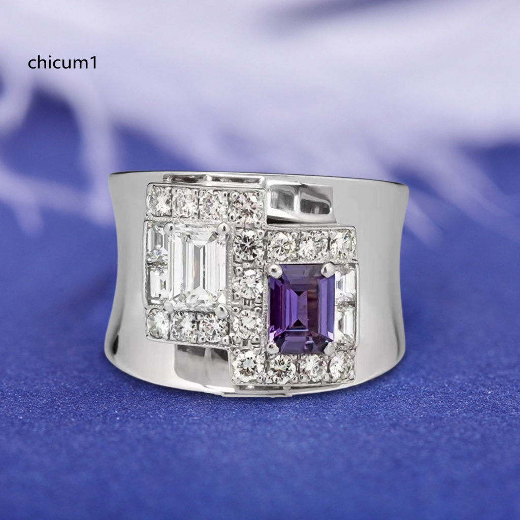 Nhẫn Đính Đá Tím Phong Cách Vintage Thời Trang Cho Nữ