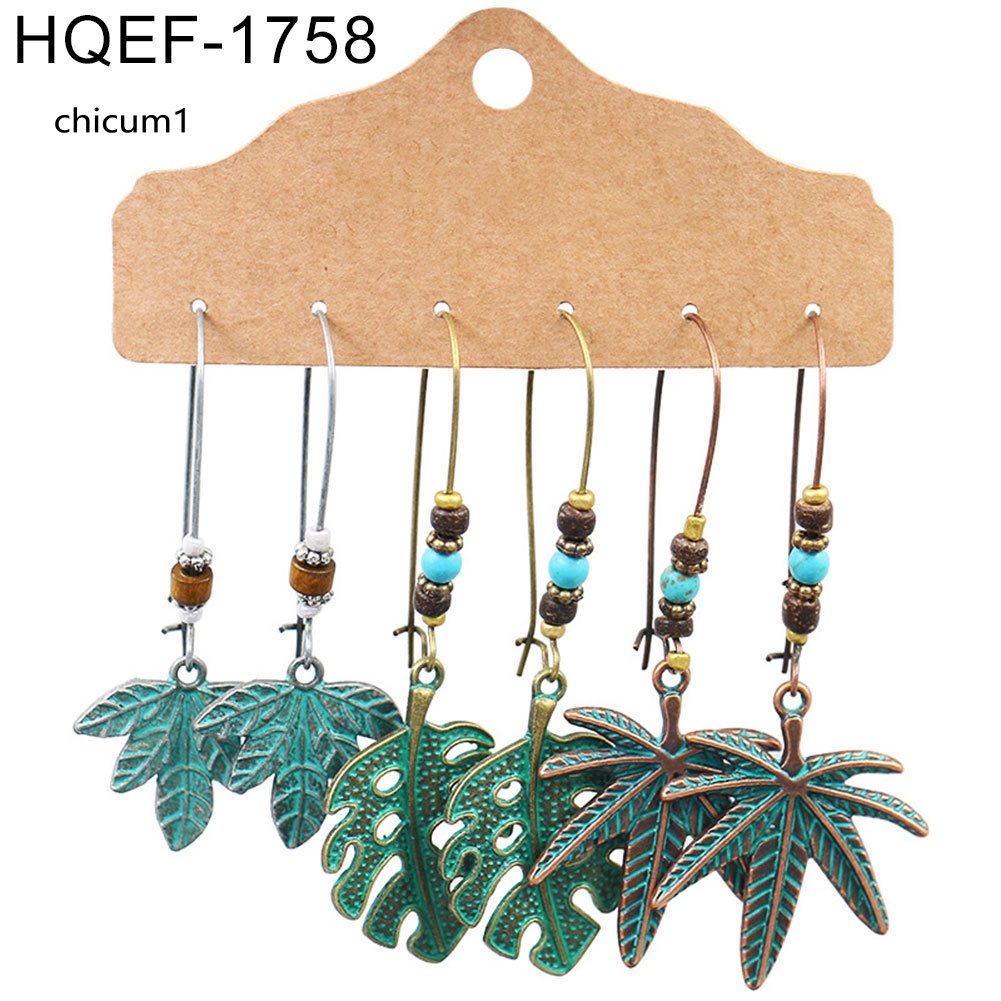 Set 3 Cặp Hoa Tai Thời Trang Dành Cho Nữ