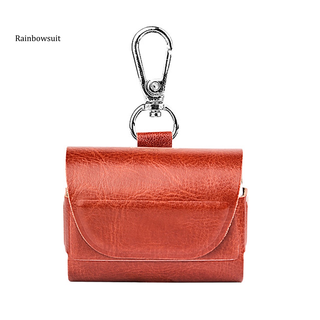 Vỏ Bảo Vệ Hộp Sạc Tai Nghe Bluetooth AirPods 3 / Pro Bằng Da Giả Màu Trơn Chống Sốc / Thấm Nước