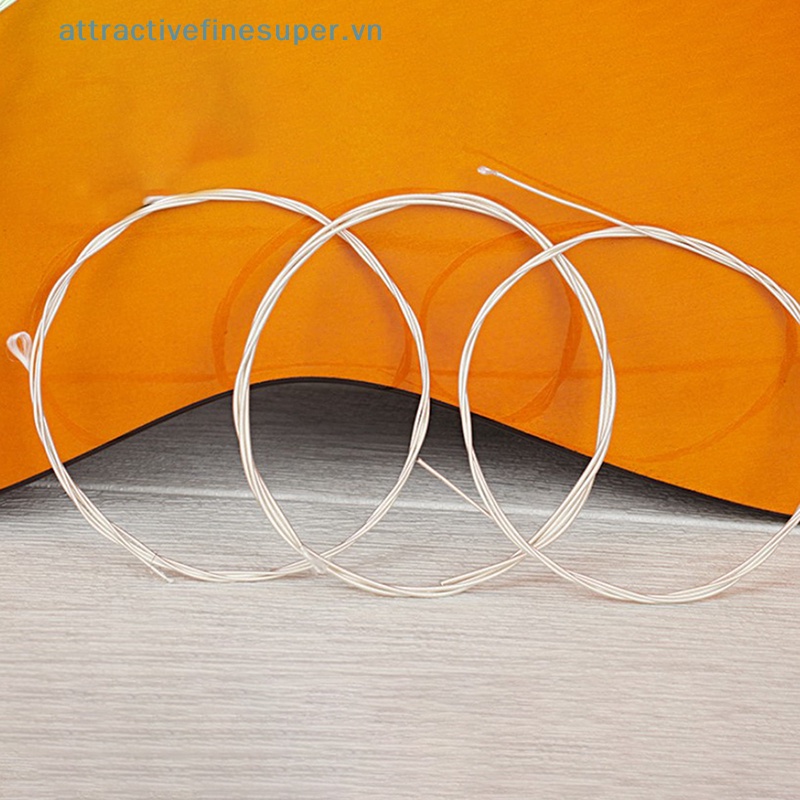 Set 6 Dây Đàn Guitar Bằng Nylon Màu Bạc Cho Guitar Cổ Điển