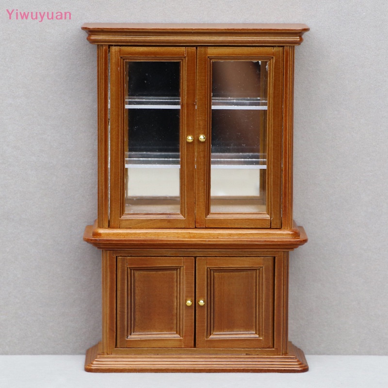 Mô Hình Tủ Kính Kèm Gương Trang Trí Nhà Búp Bê 1: 12 Mới