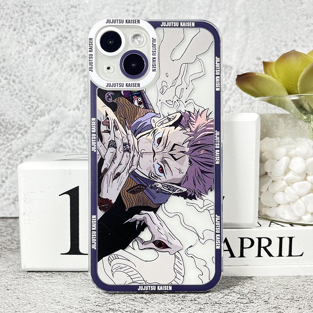 Ốp lưng cho xiaomi redmi note 12 4g 12c 9t a1 7 8 9 note 10 11 pro 10s 11s jujutsu kaisen gojo satoru megumi ryomen sukuna pattern soft clear tpu silicone angel eyes camera full cover