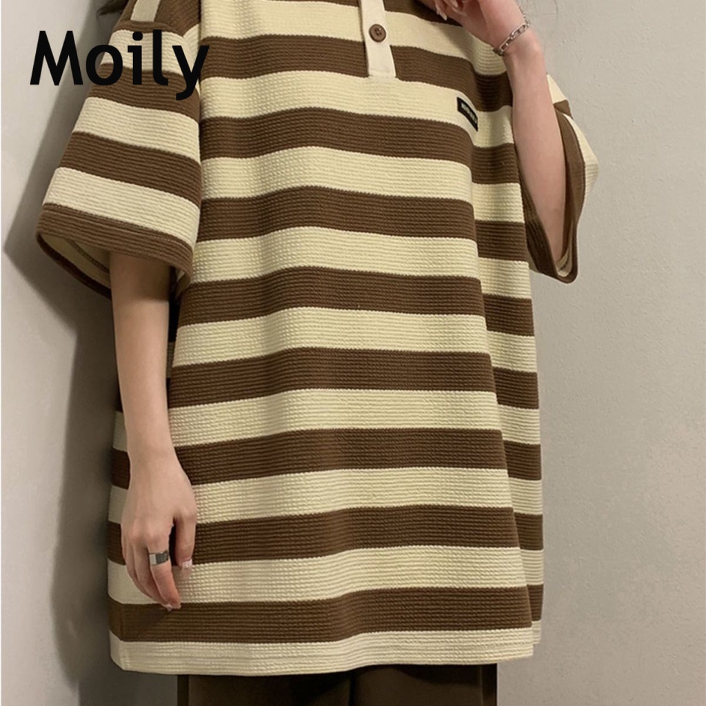 Moily thun áo áo polo  nữ Thời trang hàn quốc A29J14H