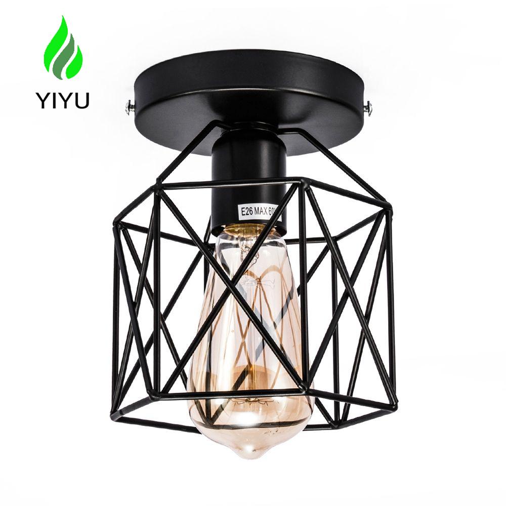 YIYU Đèn Trần Bằng Sắt Phong Cách Retro Dùng Trang Trí Hành Lang / Nông Trại