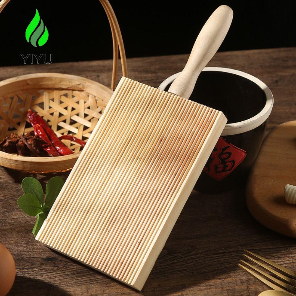 YIYU Bảng Gỗ Spaghetti Garganelli Pasta Server